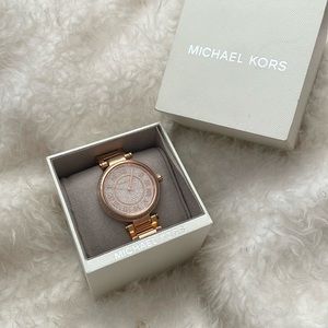 Michael kors Skylar Crystal Pave Dial Rose Gold stainless steel women’s watch ✨
